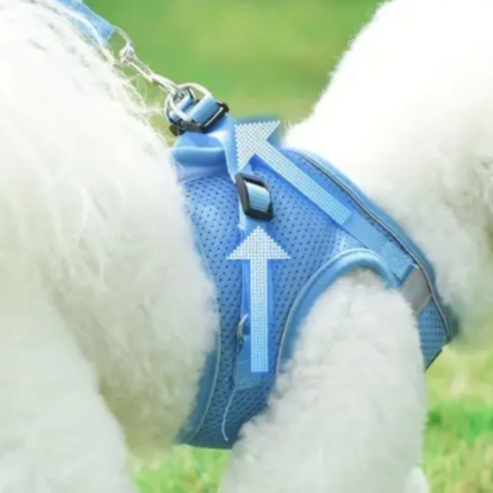 Cat/Dog Adjustable No Escape Breathable Harness NWT Reflective Strips & Leash